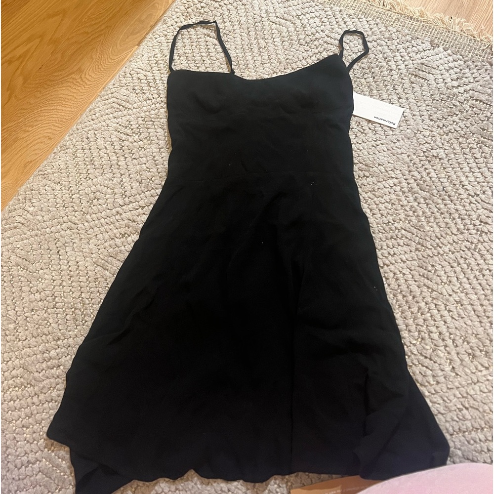 NWT Reformation Scarpetta dress black